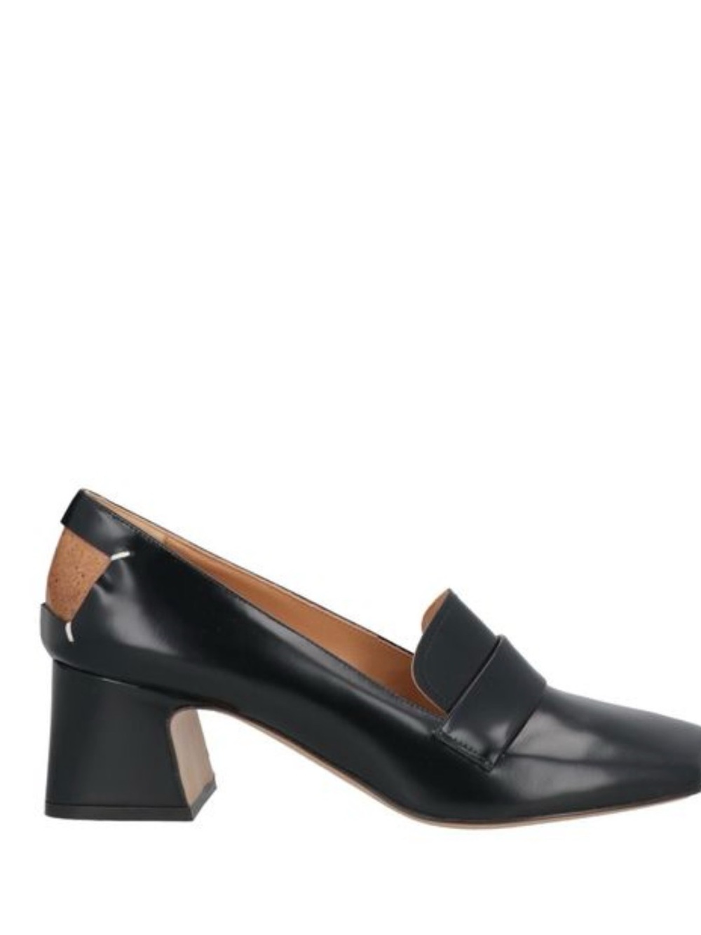 Maison Margiela LEATHER LOAFERS WITH CUT-OUT DETAILS Black Leather SZ EU39/US9